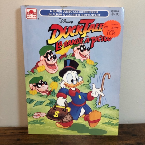 Vintage Disney's DuckTales Super Jumbo Colouring Book - Picture 1 of 5